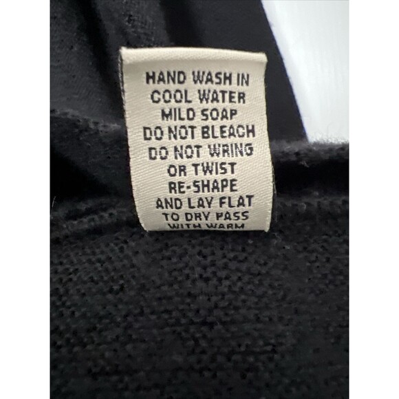 Beyond Threads Alpaca Wool Tunic Sweater Size Small Black Peplum Peru - Picture 5 of 8